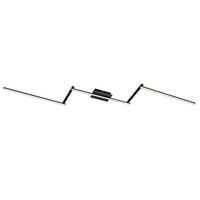 STROPNÍ LED SVÍTIDLO, 227,2/12,0/5 cm - černá, Trend, kov (227,2/12,0/5cm)