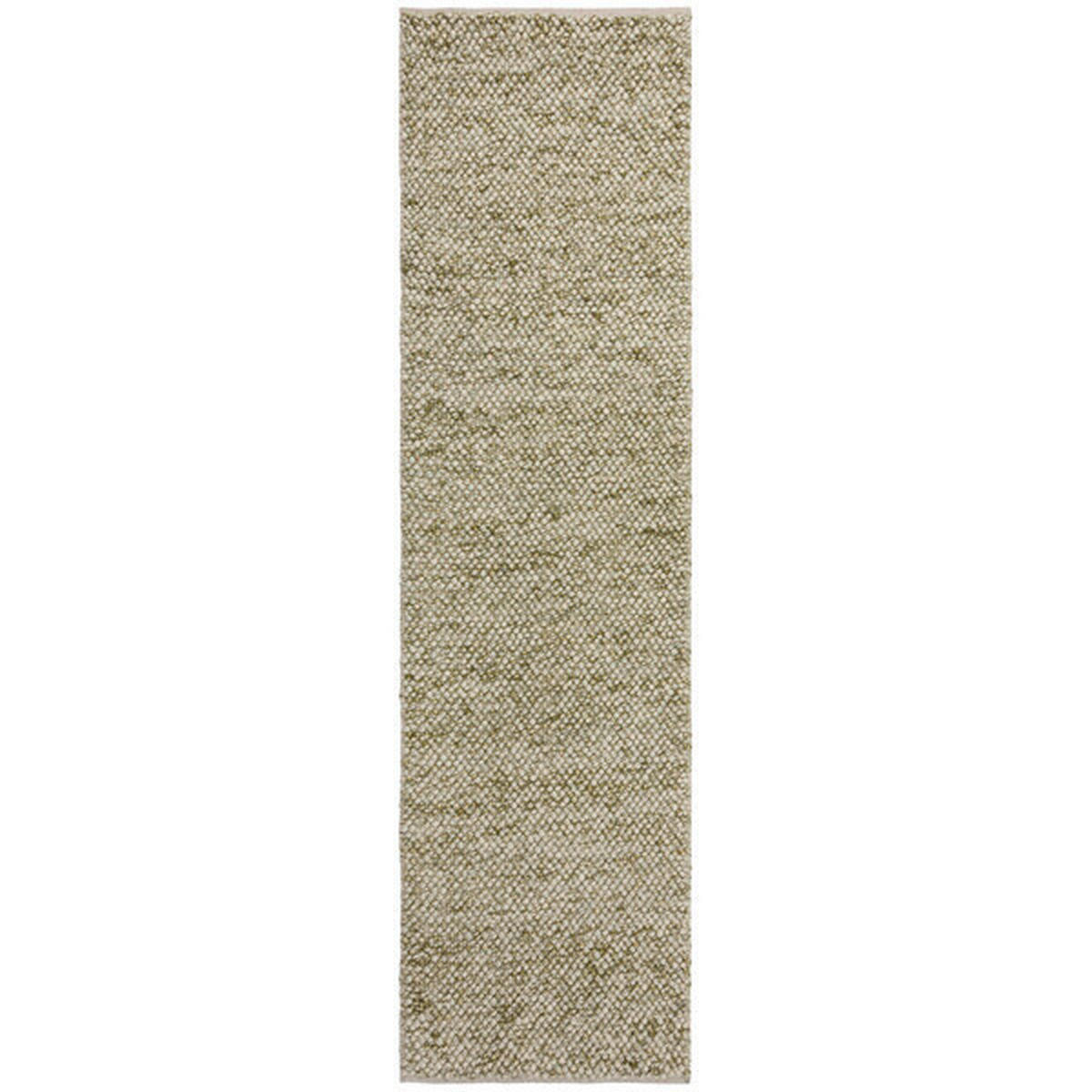 HANDWEBTEPPICH 60/230 cm MINERALS Grün, Creme  - Creme/Grün, KONVENTIONELL, Textil (60/230cm)