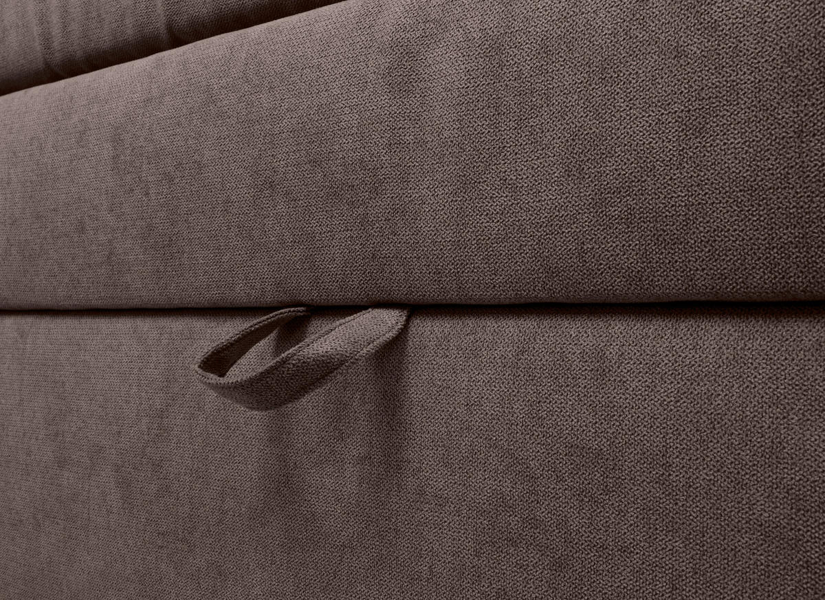 BOXSPRINGBETT 180/200 cm  in Taupe  - Taupe/Schwarz, KONVENTIONELL, Kunststoff/Textil (180/200cm) - Boxxx