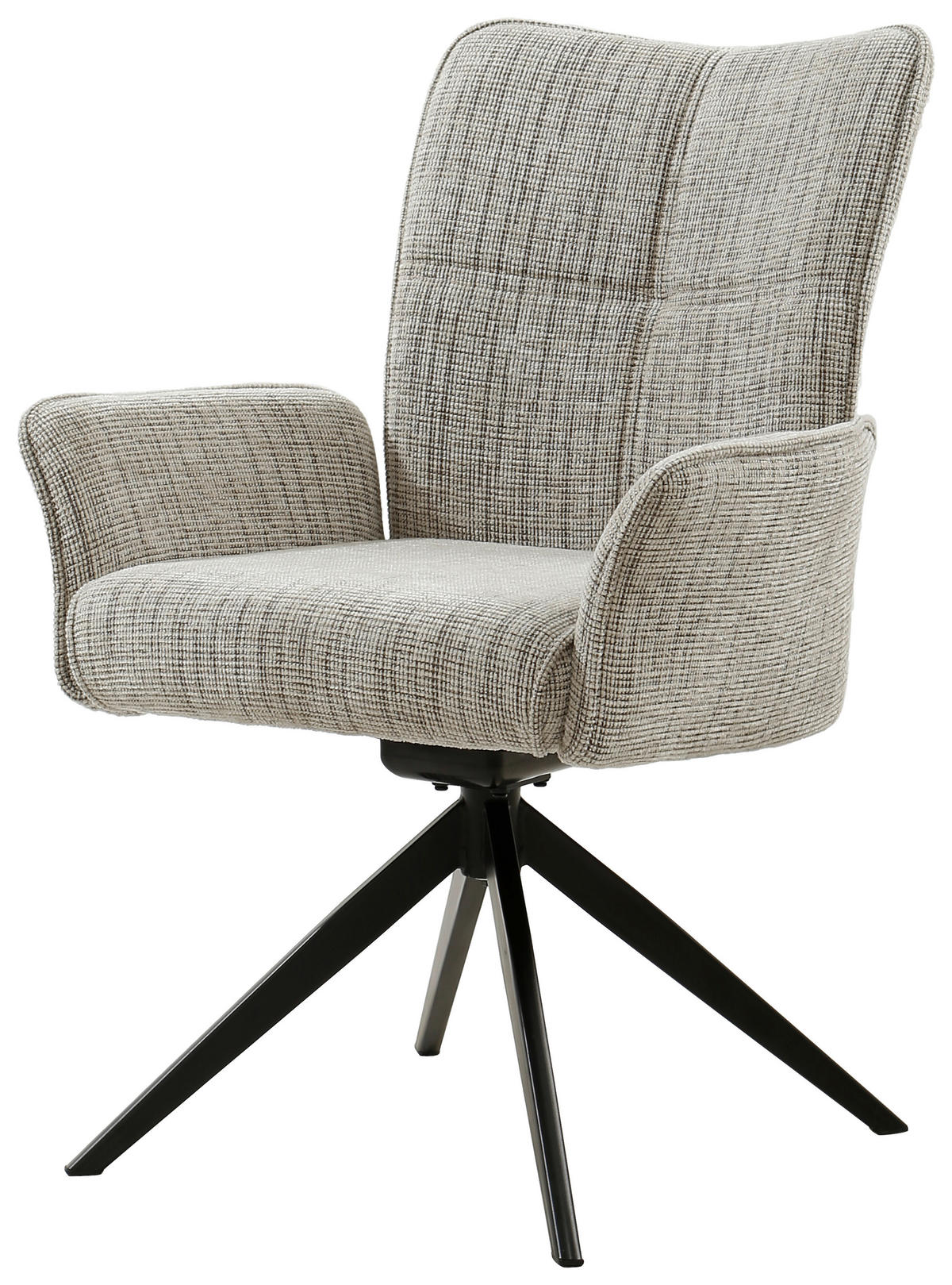 ARMLEHNSTUHL  in Eisen Webstoff  - Schwarz/Braun, Design, Textil/Metall (66/90,5/66cm) - Carryhome