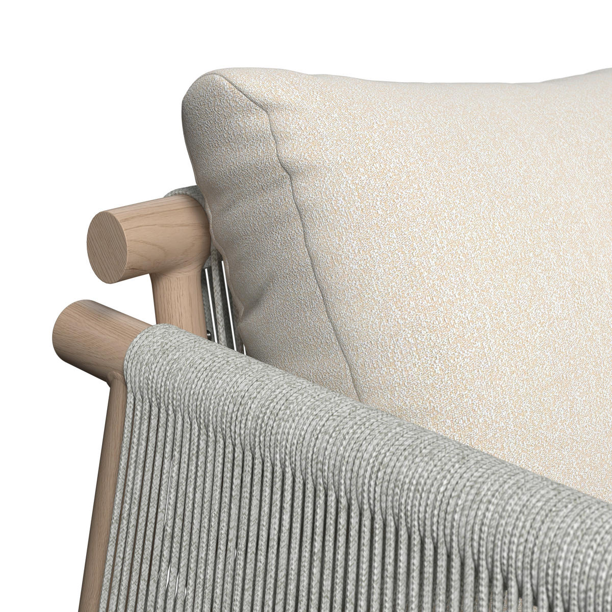 KERTI BÚTORSZETT 5 részes  - Pezsgő/fehér, Design, textil/fém - Amatio