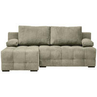 ECKSOFA in Chenille Beige  - Beige/Schwarz, MODERN, Kunststoff/Textil (145/204cm) - home24