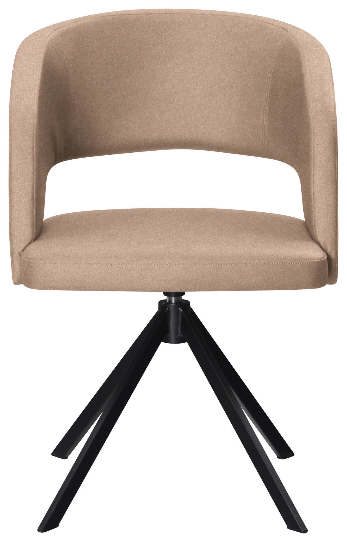 CHAISE ACCOUDOIRS  in Stahl Lederlook (vegan)  - Beige/Schwarz, Konventionell, Textil/Metall (56/84/59cm) - Moderano