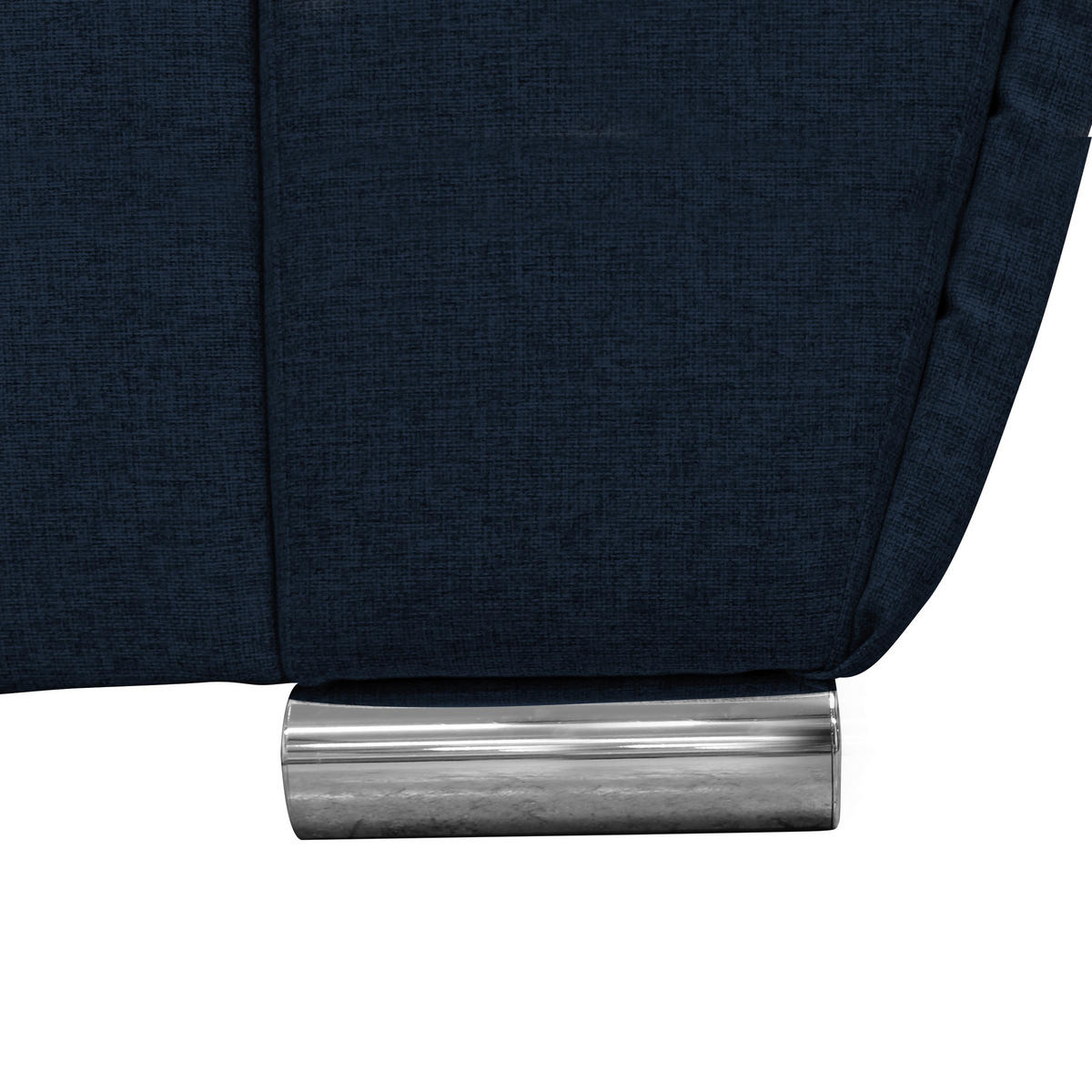 ECKSOFA Dunkelblau Flachgewebe  - Silberfarben/Dunkelblau, Design, Kunststoff/Textil (266/266cm) - Livetastic
