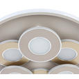 LED-DECKENLEUCHTE Ilok 50/5 cm  - Sandfarben/Chromfarben, Design, Kunststoff/Metall (50/5cm) - Novel