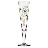 CHAMPAGNERGLAS 205 ml  - Blau/Goldfarben, Trend, Glas (7,2/24/7,2cm) - Ritzenhoff