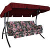 HOLLYWOODSCHAUKEL 210/160/145 cm  - Dunkelgrün/Dunkelgrau, Basics, Kunststoff/Textil (210/160/145cm) - Boxxx