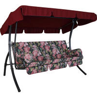 HOLLYWOODSCHAUKEL 210/160/145 cm  - Dunkelgrün/Dunkelgrau, Basics, Kunststoff/Textil (210/160/145cm) - Boxxx