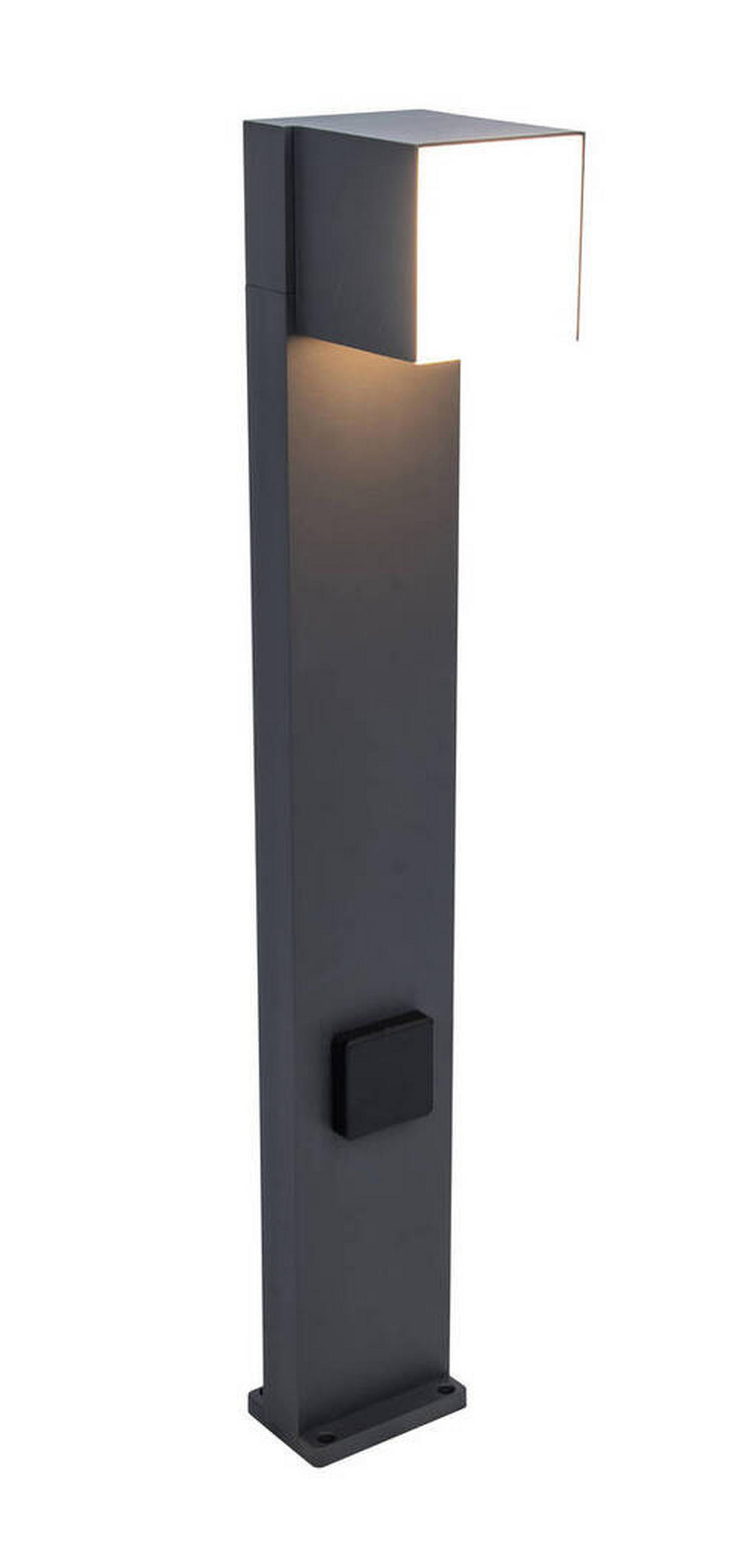WEGELEUCHTE   - Anthrazit/Weiß, Basics, Kunststoff/Metall (75/11/13,7cm)