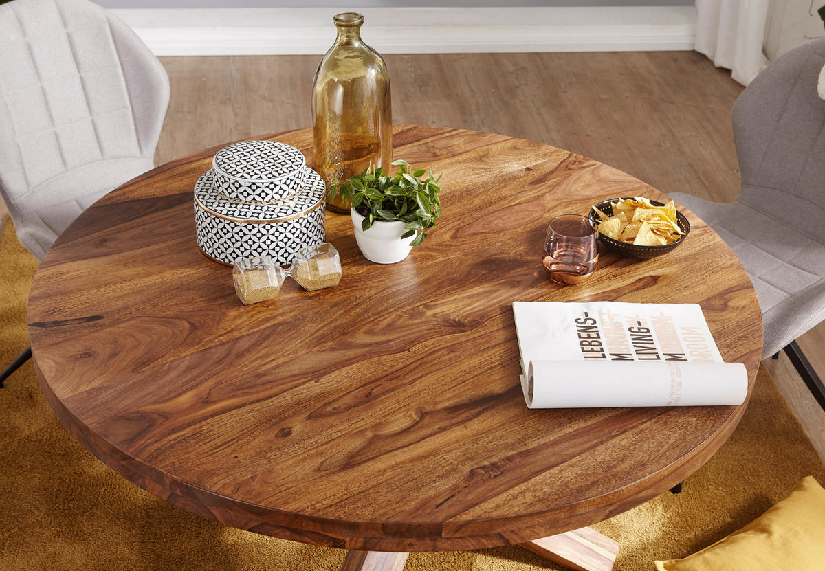 ESSTISCH in Holz 120/120/75 cm  - Sheeshamfarben, Design, Holz (120/120/75cm) - MID.YOU