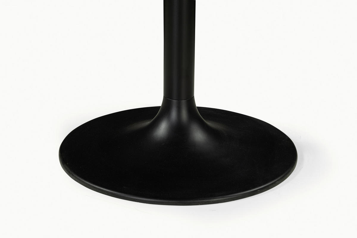 ESSTISCH in Metall, Keramik 115/115/76 cm  - Schwarz/Weiß, Design, Keramik/Metall (115/115/76cm) - Ambia Home
