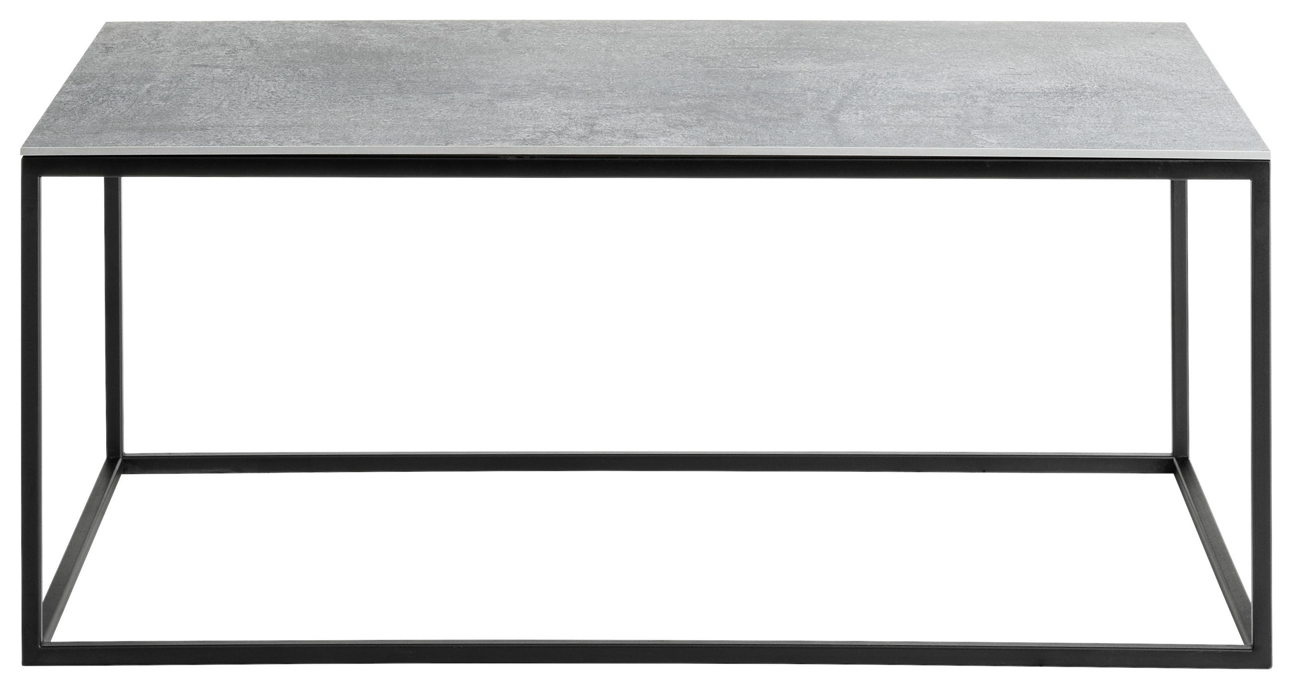 COUCHTISCH 100/60/41,5 cm rechteckig Grau, Schwarz  - Schwarz/Grau, Design, Keramik/Metall (100/60/41,5cm) - Johann Jakob