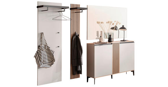 GARDEROBE 4-teilig  in 265/200/30 cm  - Eichefarben/Grau, Design, Holz/Holzwerkstoff (265/200/30cm) - Moderano