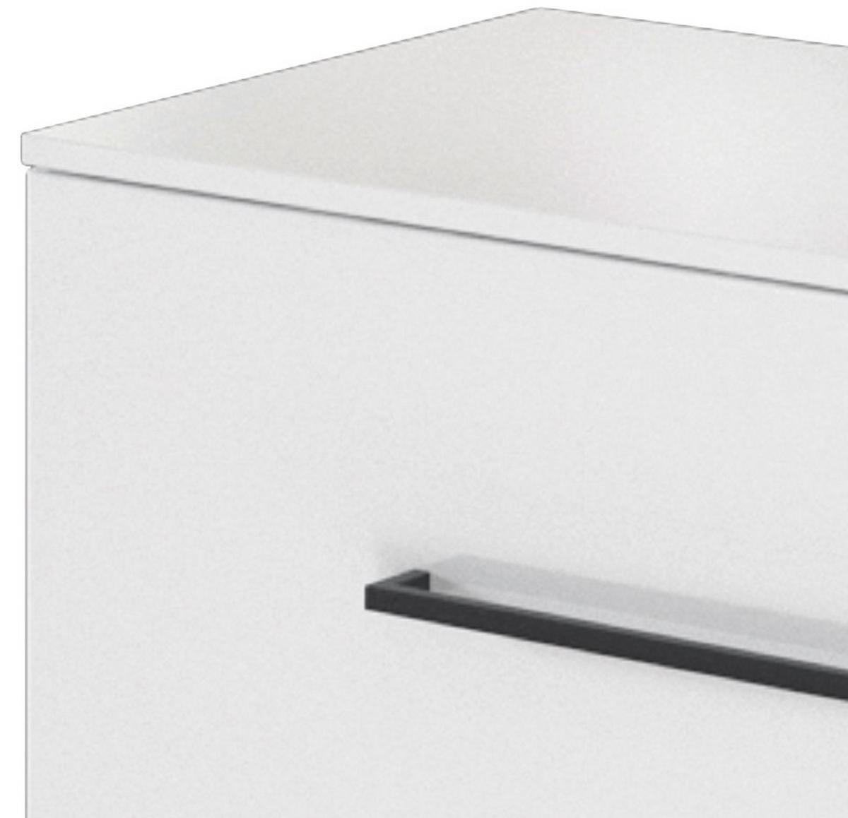 SKRINKA POD UMÝVADLO, biela, biela, 70/54/35 cm - čierna/biela, Konventionell, kov/kompozitné drevo (70/54/35cm) - Held
