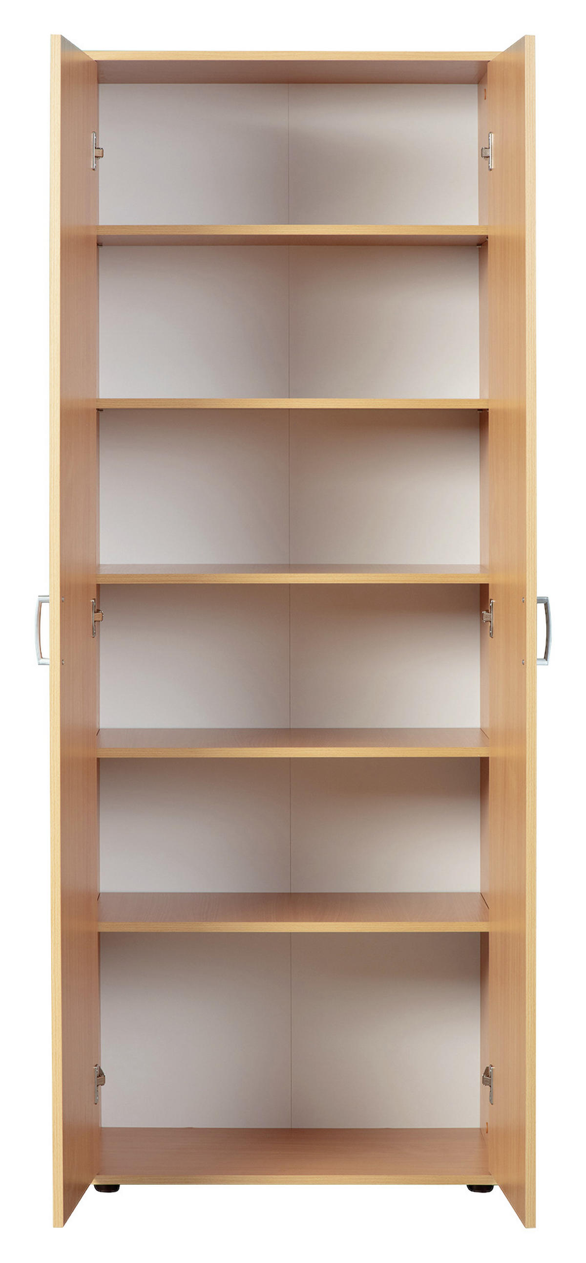 VÍCEÚČELOVÁ SKŘÍŇ, barvy buku, 70/189/34 cm - barvy stříbra/černá, Basics, kompozitní dřevo/plast (70/189/34cm) - MID.YOU