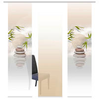 FLÄCHENVORHANG  3 Stück  halbtransparent   60/245 cm  - Naturfarben, Design, Textil (60/245cm)