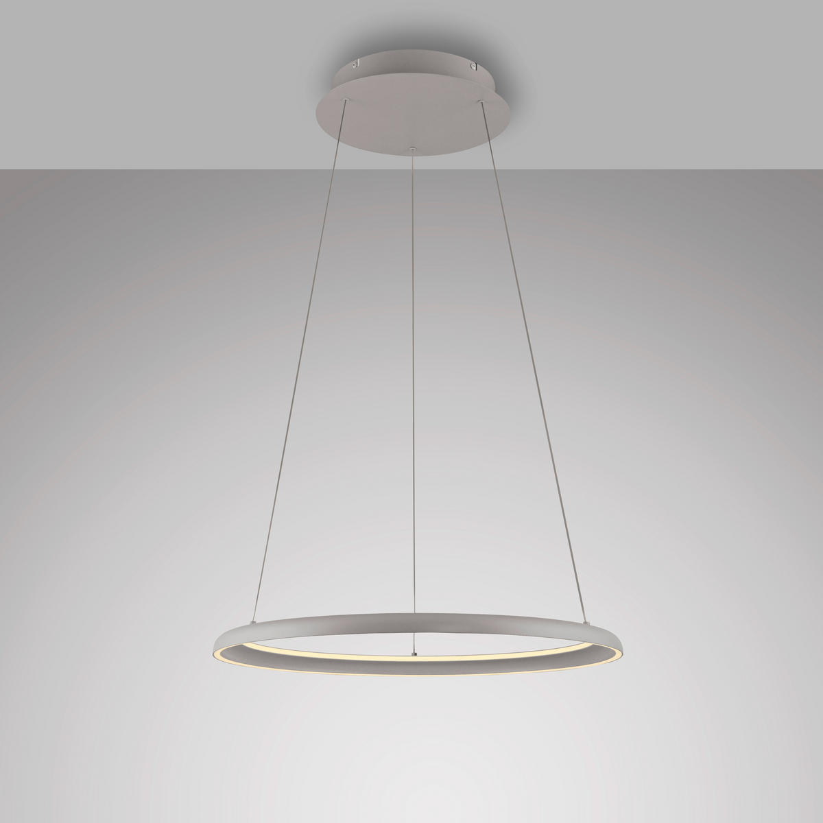 LED-PENDELLEUCHTE SW QUILLO 60/60/180 cm   - Sandfarben, Design, Kunststoff/Metall (60/60/180cm) - Schöner Wohnen
