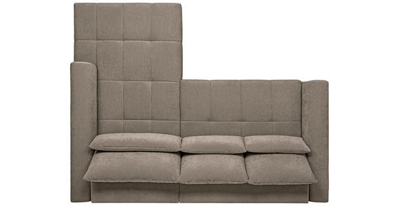 ECKSOFA  in Chenille Taupe  279/222 cm  - Taupe/Schwarz, KONVENTIONELL, Kunststoff/Textil (279/222cm) - Hom`in