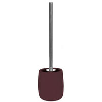 WC-BÜRSTENGARNITUR in Metall  Kunststoff   - Chromfarben/Bordeaux, Basics, Kunststoff/Stein (10,3/41,5cm) - Kleine Wolke