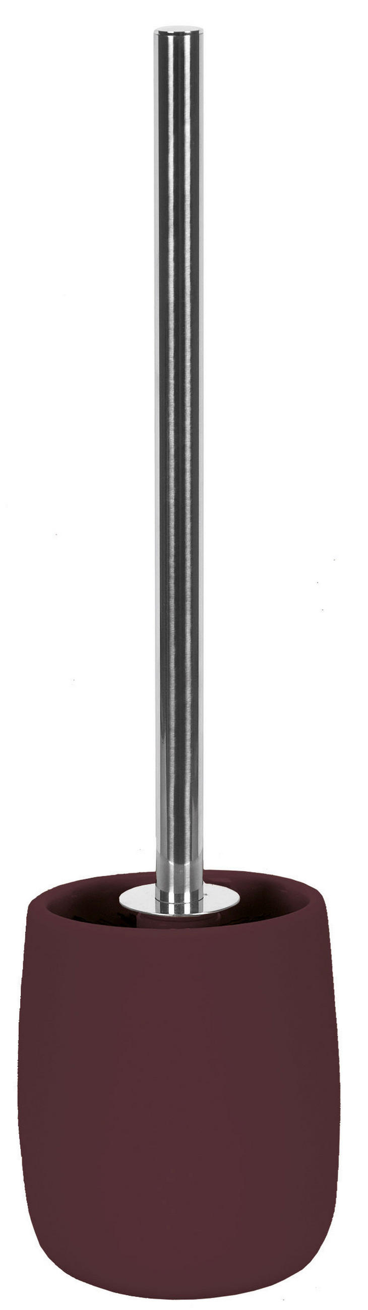 WC-BÜRSTENGARNITUR in Metall  Kunststoff   - Chromfarben/Bordeaux, Basics, Kunststoff/Stein (10,3/41,5cm) - Kleine Wolke