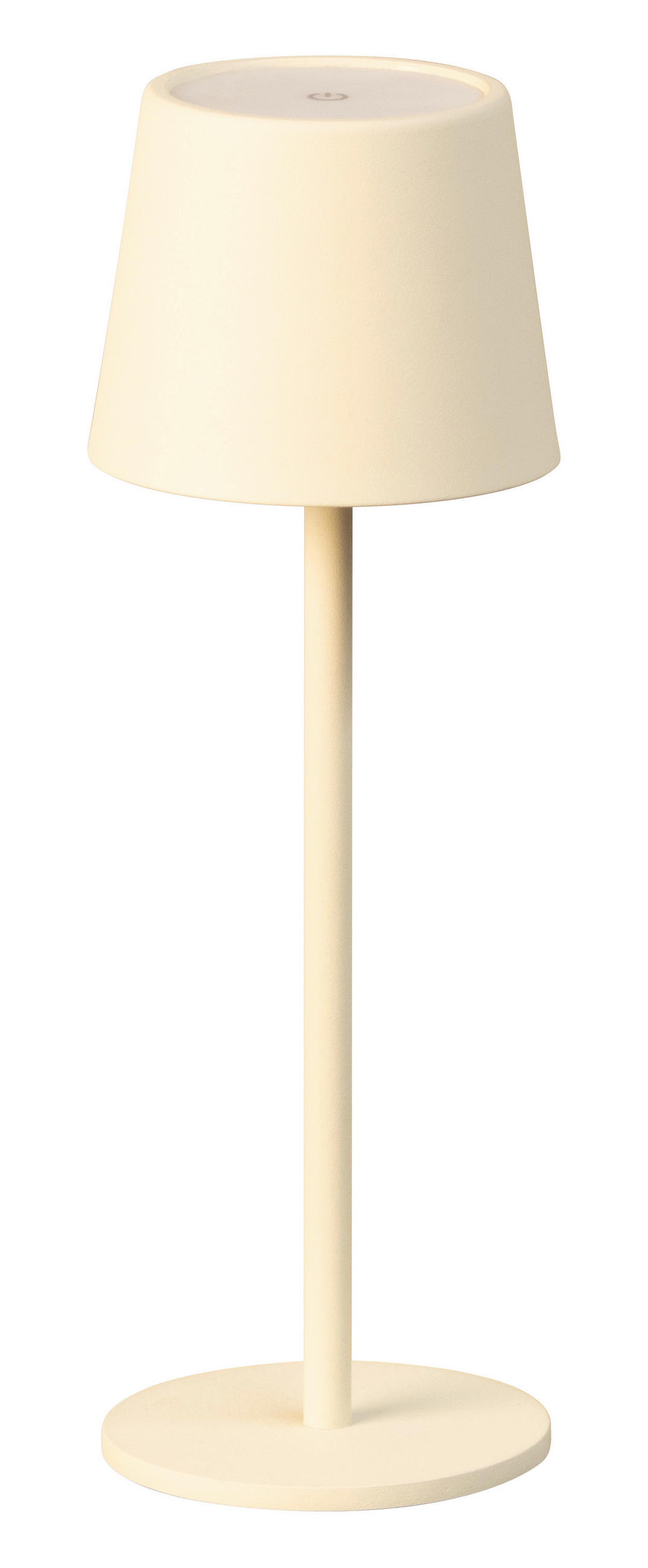 AKKU-TISCHLEUCHTE - Beige, Konventionell, Metall (9/27,5cm)