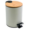 TRETEIMER ADONIS 5L MATT WHITE 5 L  - Schwarz/Weiß, KONVENTIONELL, Holz/Kunststoff (25,5/20,5/26,5cm) - Spirella