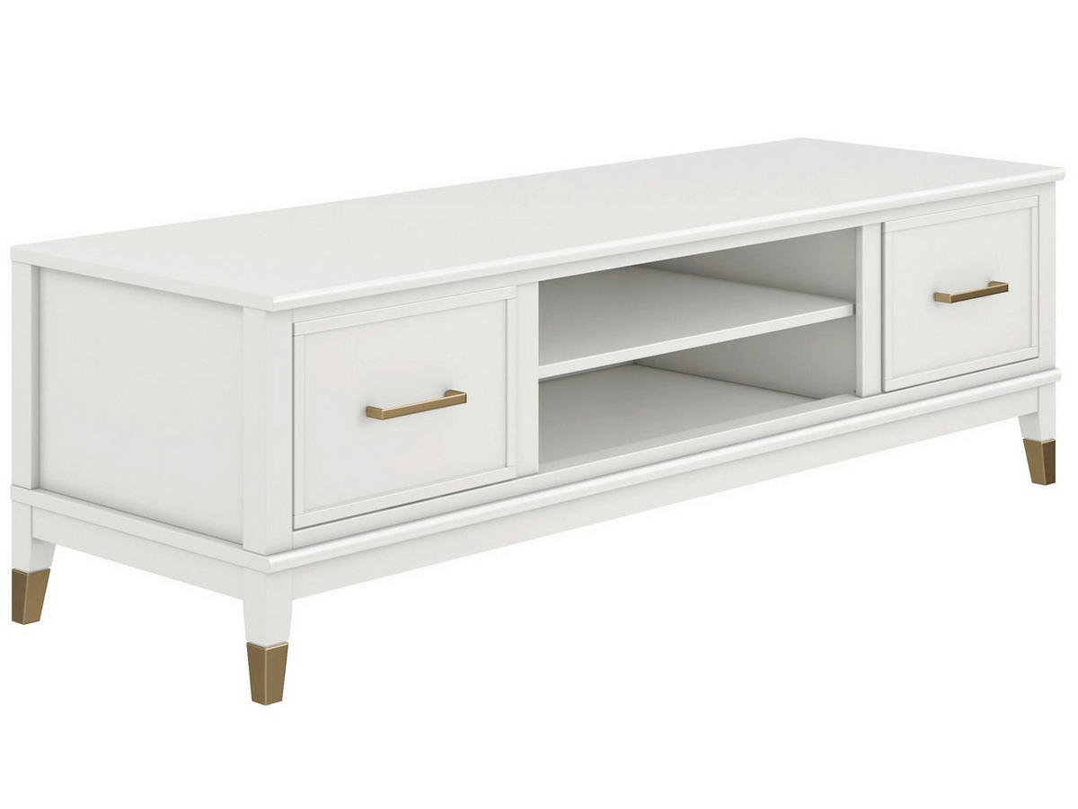 LOWBOARD Westerleigh  in 152/47/50 cm  - Messingfarben/Weiß, Design, Holzwerkstoff/Metall (152/47/50cm) - MID.YOU