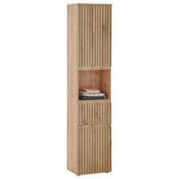 HOCHSCHRANK 40/181/31 cm  - Schwarz/Eiche Artisan, MODERN, Holzwerkstoff/Kunststoff (40/181/31cm) - MID.YOU