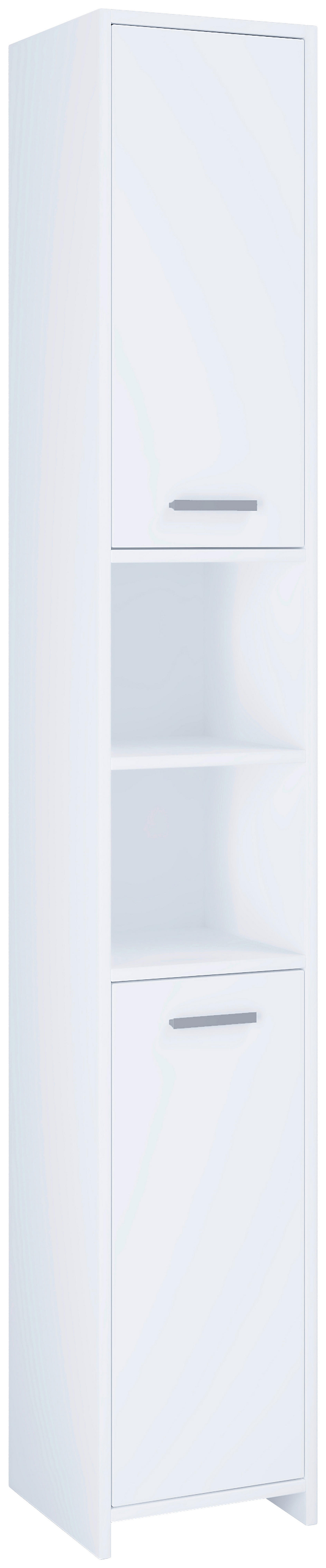 HOCHSCHRANK 30/190/30,4 cm  - Weiß/Grau, MODERN, Holzwerkstoff/Kunststoff (30/190/30,4cm) - MID.YOU
