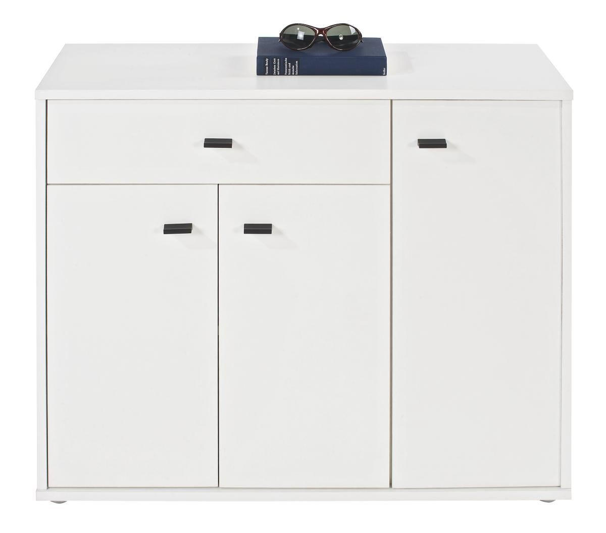 Kommode B 88 cm Boni, Boni  in 88/70/30 cm  - Schwarz/Weiß, MODERN, Holzwerkstoff/Kunststoff (88/70/30cm) - Boxxx