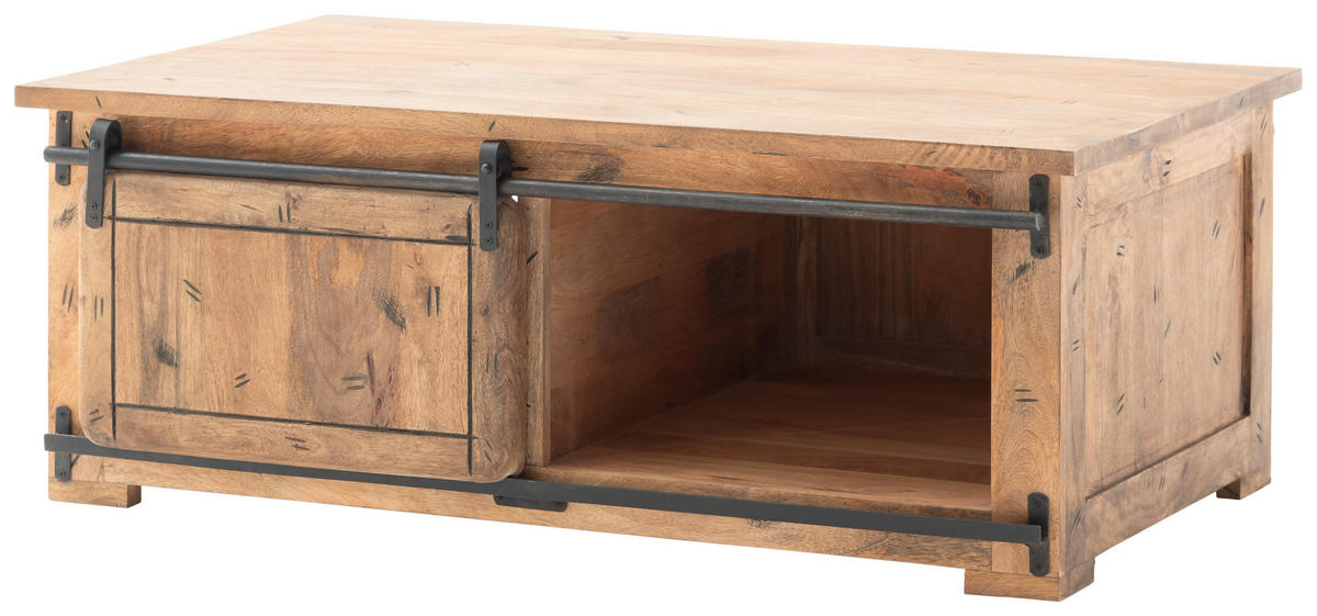 KONFERENČNÍ STOLEK, antracitová, přírodní barvy, dřevo, 120/45/70 cm - přírodní barvy/antracitová, Lifestyle, kov/dřevo (120/45/70cm) - MID.YOU