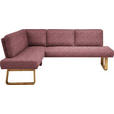 ECKBANK 174/265 cm  in Rosa, Eichefarben  - Eichefarben/Rosa, Design, Holz/Textil (174/265cm) - Dieter Knoll