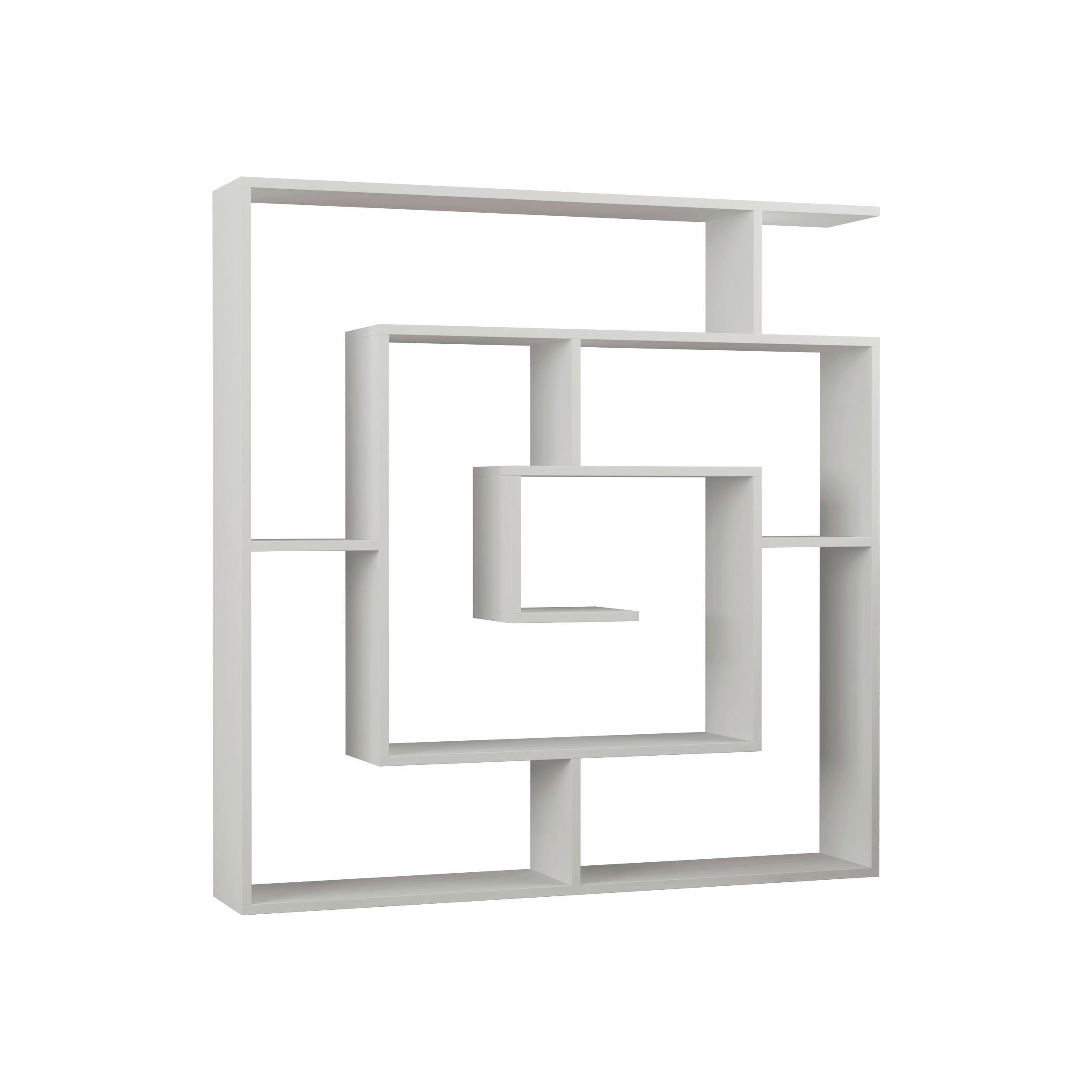 BOKHYLLA i 125/129/22 cm vit  - vit, Design, trämaterial (125/129/22cm) - Livetastic