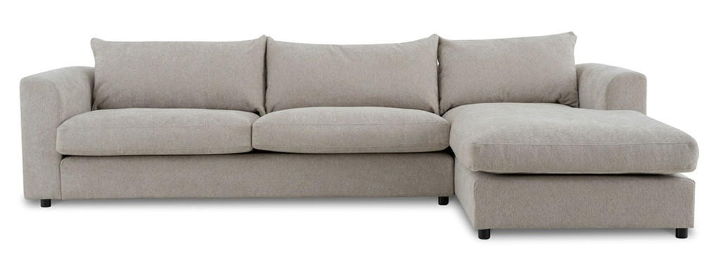SOFFA i flatväv beige  - beige/svart, Klassisk, metall/trä (300/185cm) - Pure Home Comfort