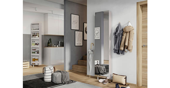 SCHUHSCHRANK  in 50/195/18 cm  - Kaschmir, Design, Glas/Holzwerkstoff (50/195/18cm) - Xora