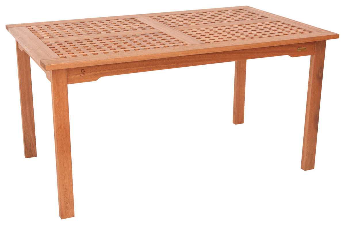 GARTENTISCH Holz Naturfarben rechteckig  - Naturfarben, Basics, Holz (150/90/74cm) - Gardenson