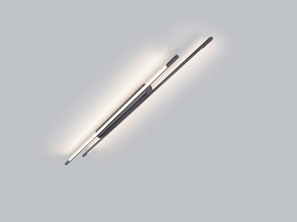 LED-DECKENLEUCHTE Leda 150/6,5/5 cm   - Titanfarben, Design, Kunststoff/Metall (150/6,5/5cm) - Helestra