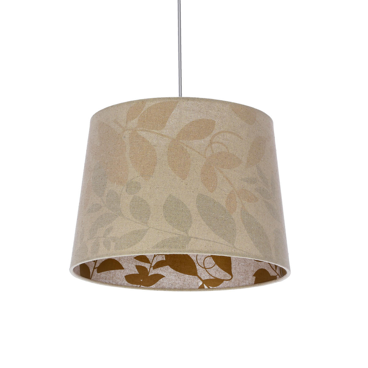HÄNGELEUCHTE Mirage 35/35/110 cm   - Chromfarben/Beige, Basics, Kunststoff/Metall (35/35/110cm)