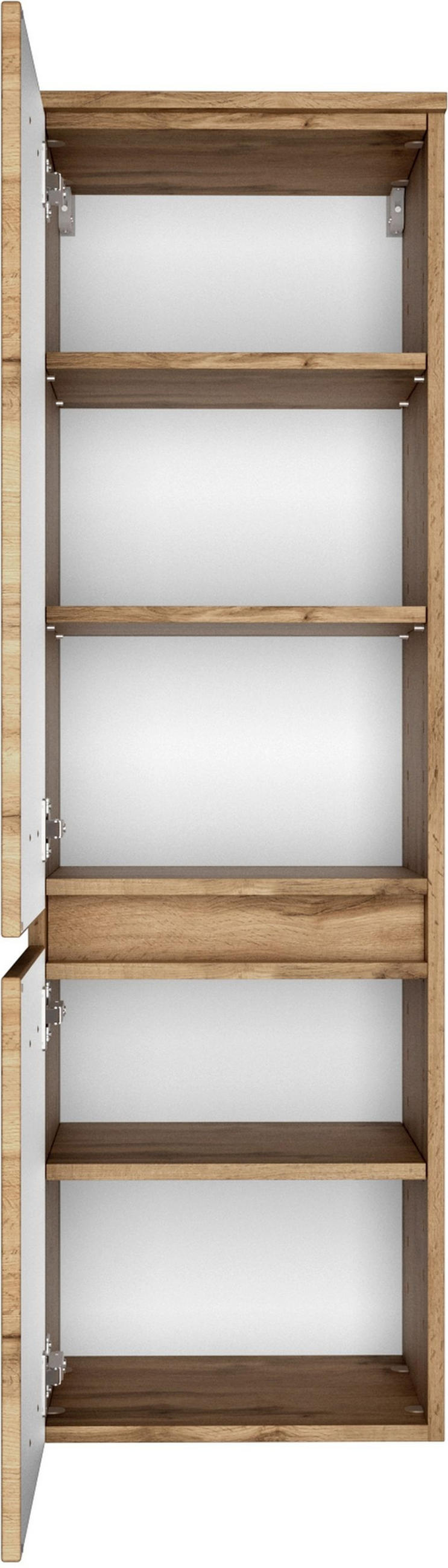 MIDISCHRANK 40/130/35 cm  - Silberfarben/Eiche Wotan, Natur, Holzwerkstoff/Kunststoff (40/130/35cm) - Held