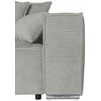 BIGSOFA Flachgewebe Naturfarben  - Chromfarben/Naturfarben, KONVENTIONELL, Textil/Metall (256/68/122cm) - Carryhome