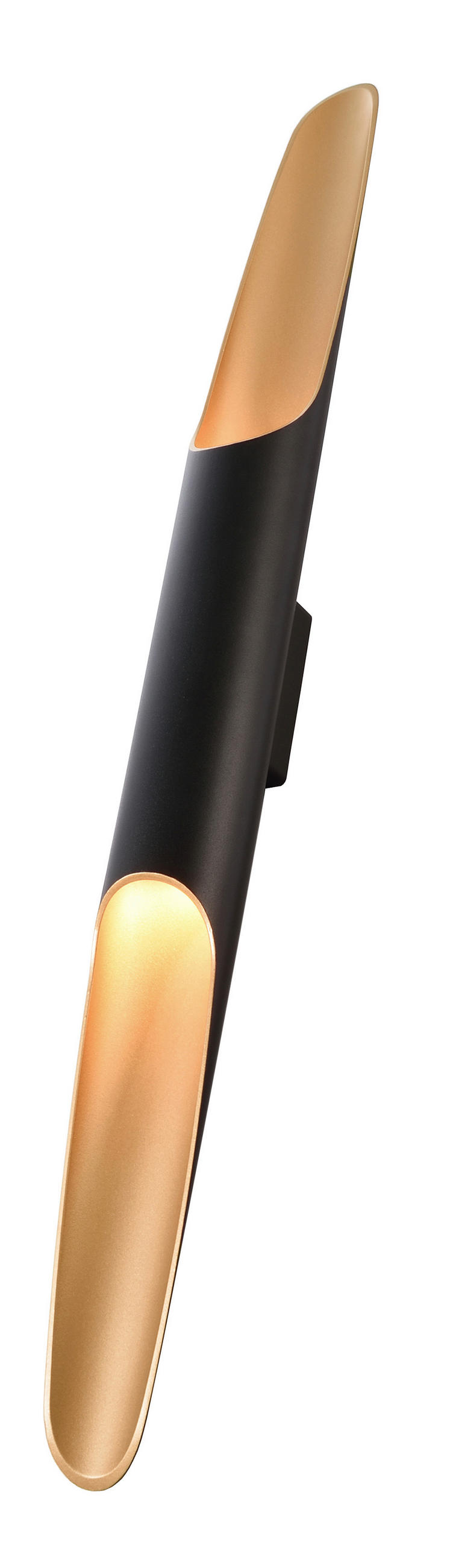 LED-WANDLEUCHTE 80/6/7 cm   - Goldfarben/Schwarz, Design, Metall (80/6/7cm)