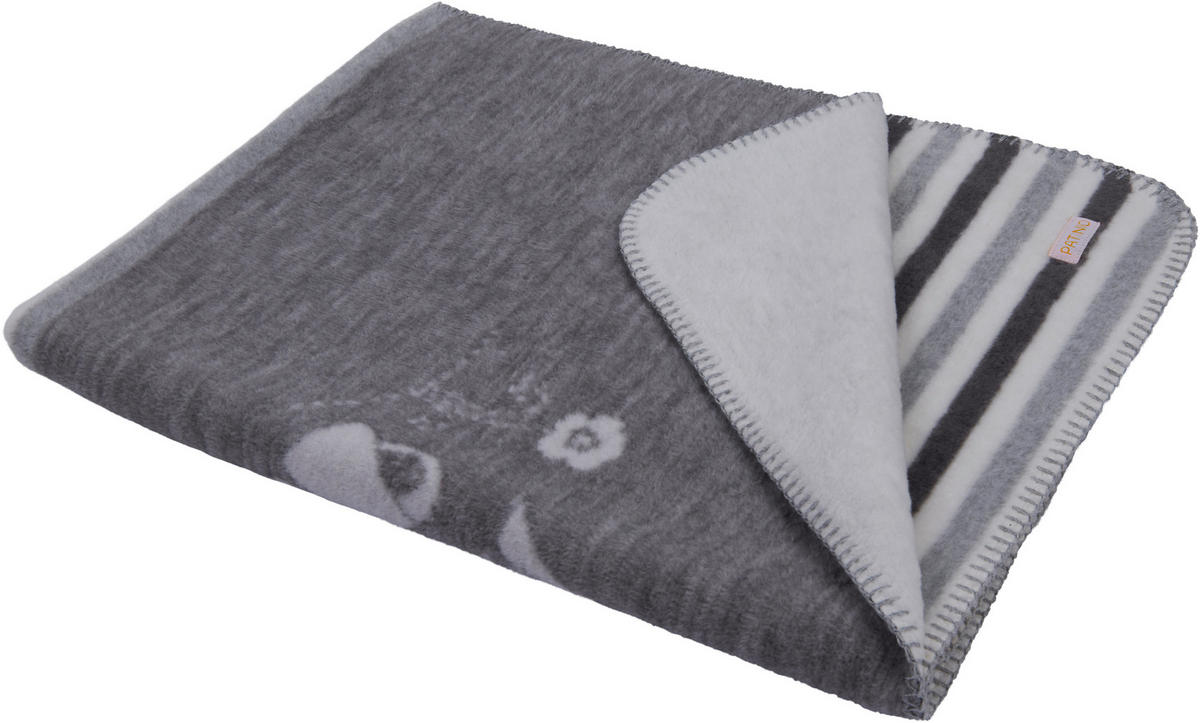HEBKÁ DEKA - sivá/krémová, Basics, textil (75/100cm) - Patinio