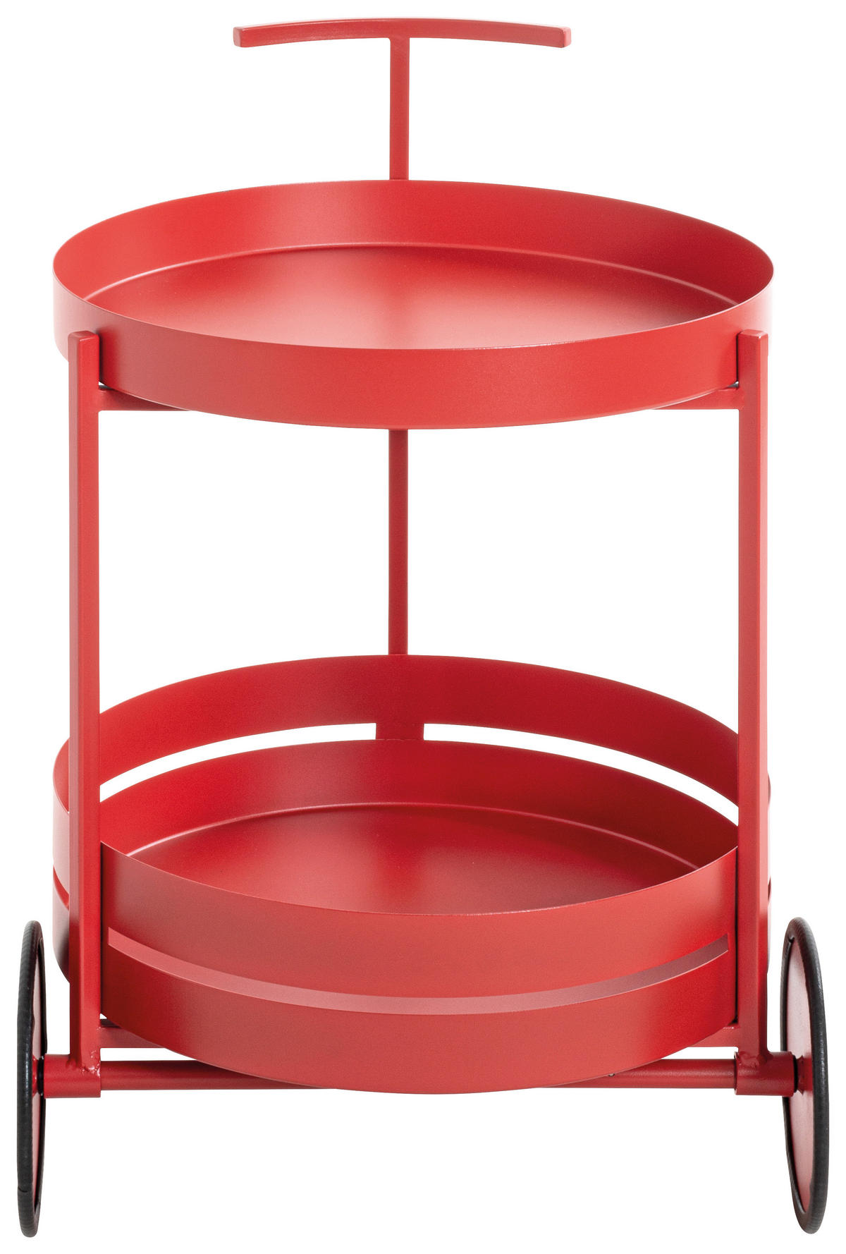 SERVIERWAGEN Rot, Koralle  - Koralle/Rot, Design, Metall (42/42/61cm)