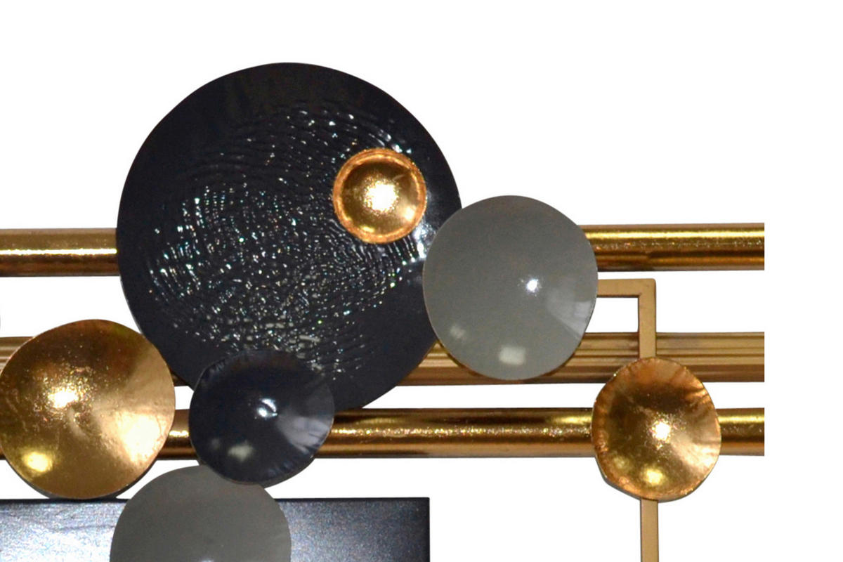 WANDDEKO Metall  - Goldfarben/Schwarz, Design, Metall (10/83/94cm) - MID.YOU