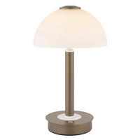 TISCHLEUCHTE Uldin 18/31,5 cm  - Opal/Weiß, Design, Glas/Kunststoff (18/31,5cm) - Globo