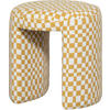 HOCKER in Textil Gelb, Weiß  - Gelb/Weiß, Design, Textil (45/47/45cm) - Livetastic