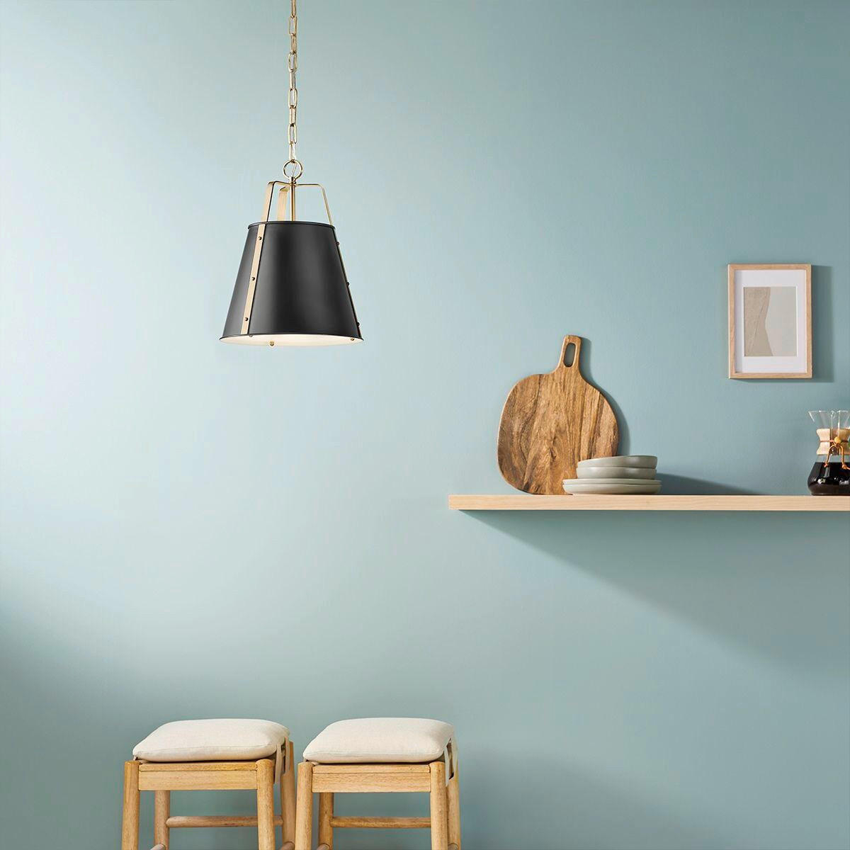 HÄNGELEUCHTE Kichler 57,2/45,7 cm  - Champagner/Schwarz, Design, Metall (57,2/45,7cm) - Elstead Lighting