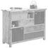 KOMMODE Mangoholz massiv Blau, Braun, Grau - Blau/Messingfarben, Trend, Holz/Metall (110/85/40cm) - Landscape
