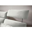 ECKSOFA in Flachgewebe Weiß  152/259 cm  - Schwarz/Weiß, Design, Textil/Metall (152/259cm) - Dieter Knoll