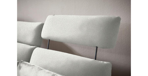 ECKSOFA in Flachgewebe Weiß 152/259 cm - Schwarz/Weiß, Design, Textil/Metall (152/259cm) - Dieter Knoll